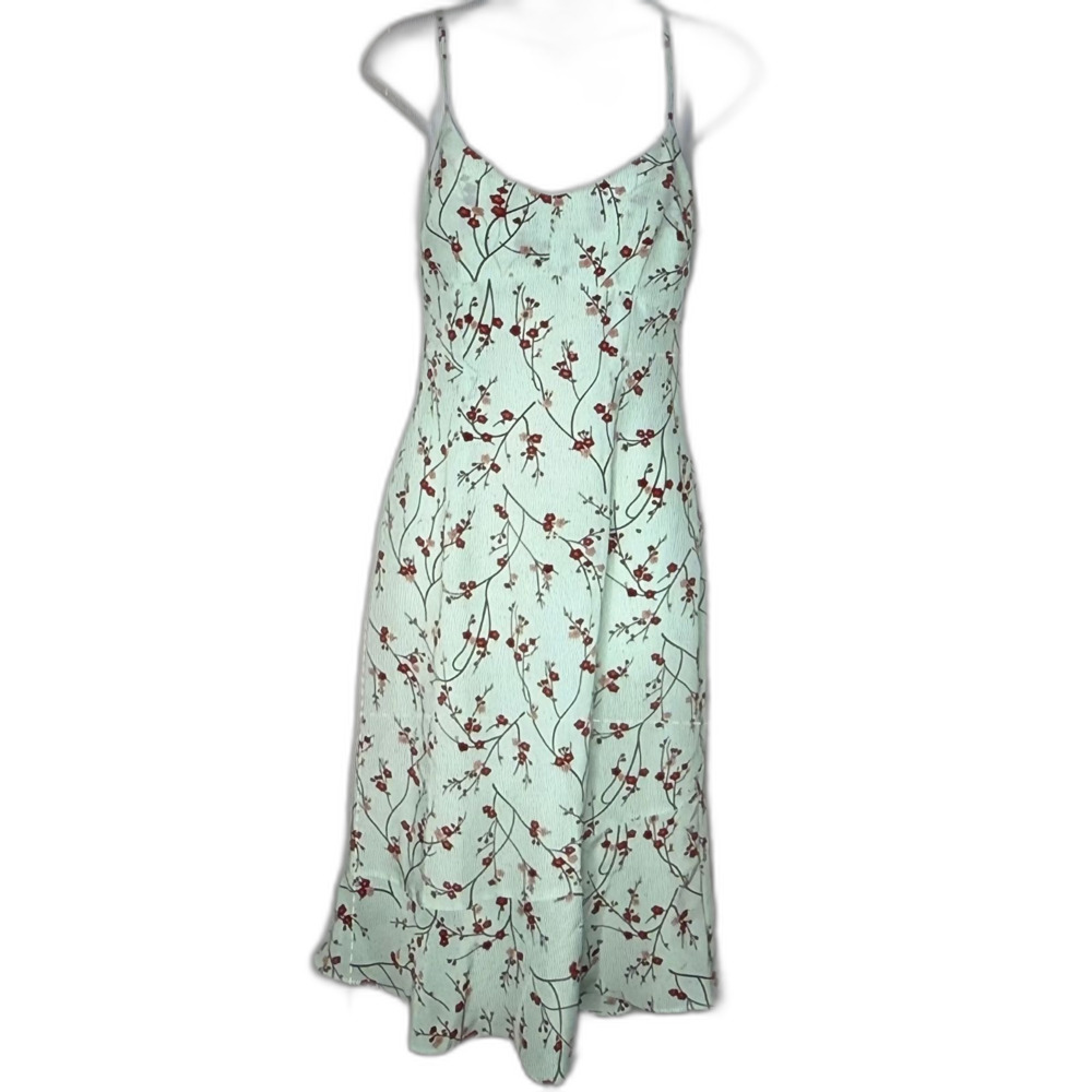 Express Juniors Spaghetti Strap Sundress Mint Floral Size 3/4 !